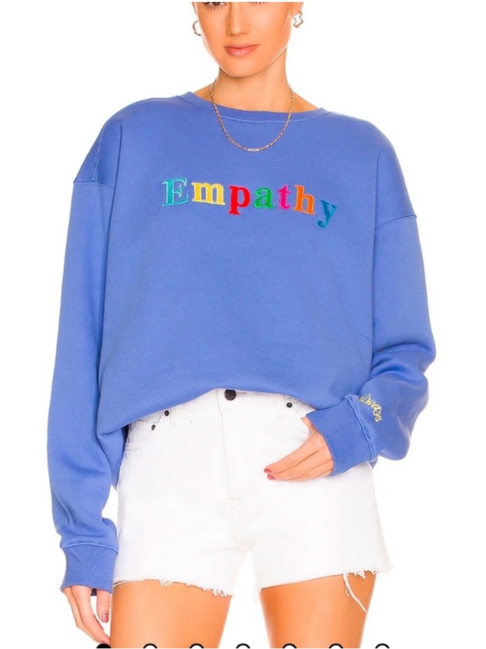 The Mayfair Group Empathy Always Sweatshirt in Blue One Size Plus